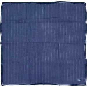 Vintage Chaps by Ralph Lauren Men’s Scarf Navy Blue Pinstripe 18x18”